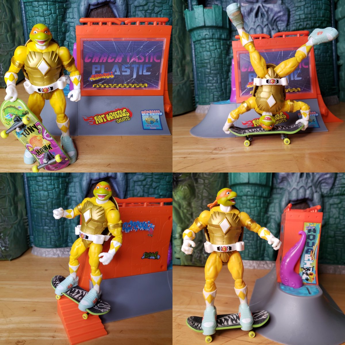 cracktasticpod's tweet photo. Happy #transformerthursday @tonyhawk @Hot_Wheels @Mattel #thepfpn #cracktasticplastic #fingerboard #powerrangers #tmnt #michalangelo #skateboardphotography #skatepark #doakickflip #ollie #handstand #stairs #rails #grind #skateboard #skatelife #quarterpipe #toyphotography https://t.co/g8cvzLOkyA