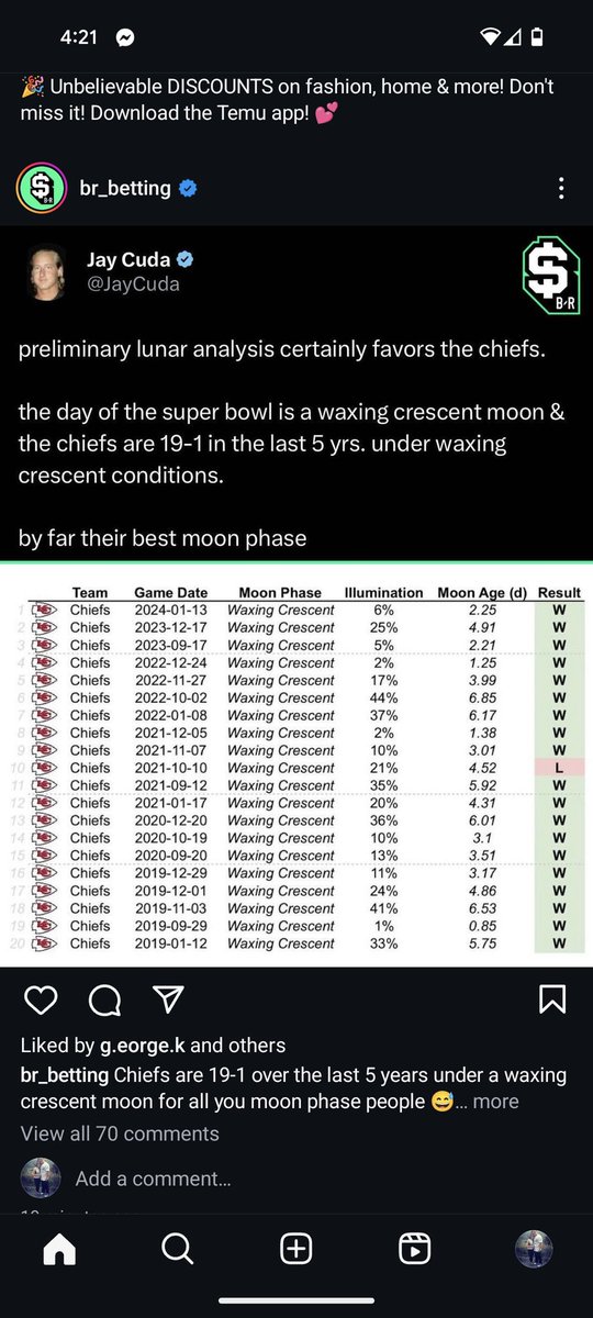 KyleJanes98's tweet photo. @OverDrive1050 @HayesTSN is this another Alsbot account on insta? #Chiefs #LunarFacts #waxingcrescent https://t.co/9CExqmXp2A