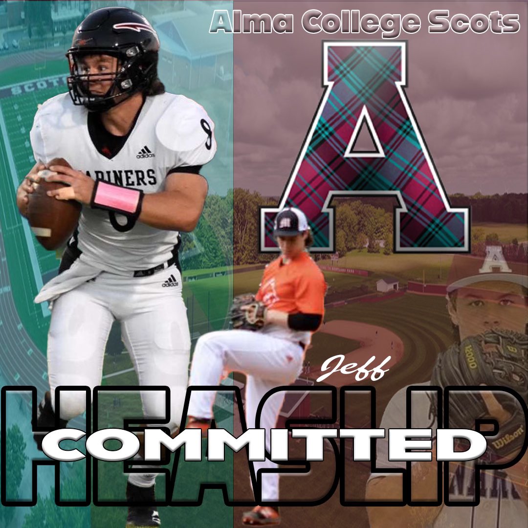 "Thrilled to announce my commitment to Alma College for football and baseball! Grateful for the opportunity. Thank you to everyone who has helped me in this process! 
<a href="/coachjcrain/">Jason Crain</a> <a href="/CoachCouchAlma/">Jason Couch</a> 
<a href="/T_Gelly/">Taylor Grzelakowski</a> 
<a href="/MacombBaseball/">Macomb Baseball</a>