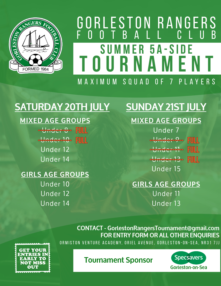 GorRangersYouth's tweet photo. Age groups are already filling up!! 

If you are interested in taking part this summer then send us over an email and we can get you booked in ⚽️🏆⚽️ https://t.co/nR9lAXhgK1
