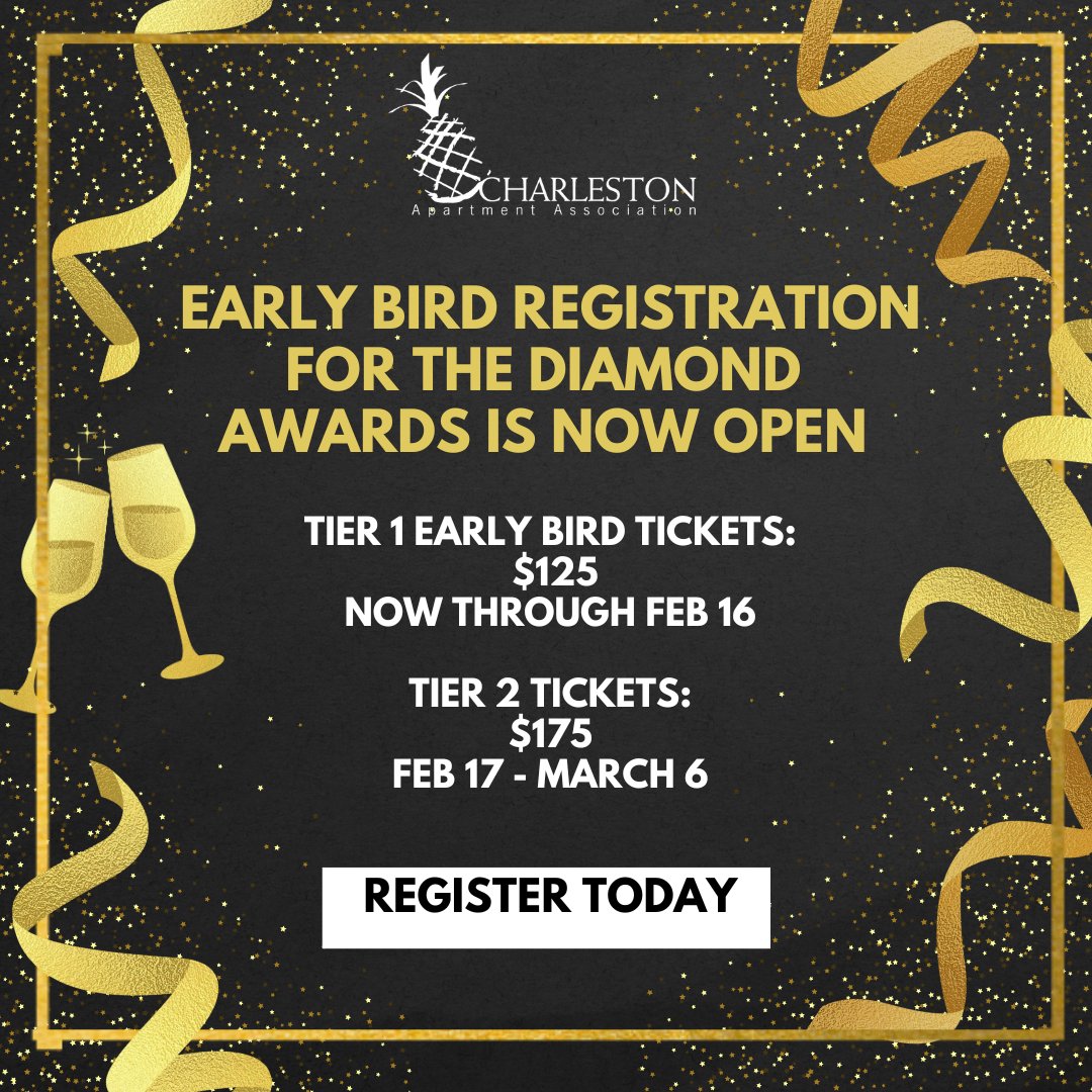 chucktowncaa's tweet photo. Early Bird Registration for the Diamond Awards is Now Open. https://t.co/s5qNVy05wT