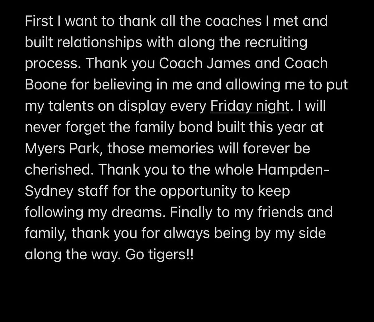Up on the hill <a href="/HSC__FOOTBALL/">H-SC Football</a> 100% committed!! #tigerball <a href="/Coach_Luvara/">Vince Luvara</a> <a href="/ZachZullinger/">Zach Zullinger '07</a> <a href="/CoachRWilson/">Ryan Wilson</a> <a href="/ace_boone7/">Anthony M. Boone</a> <a href="/coachjames29/">Chris James</a> <a href="/myersparkfball/">Myers Park Football</a>