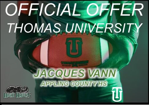 #AGTG After a great conversation with <a href="/coachseay/">Christopher Seay</a> I am truly blessed to receive an offer from @NightHawksMFB <a href="/CoachMullis3/">Jordan Mullis</a> <a href="/ApplingRecruits/">Appling County Football Recruiting</a> @recruitNE_GA <a href="/AndrewWaters14/">Andrew Waters</a>