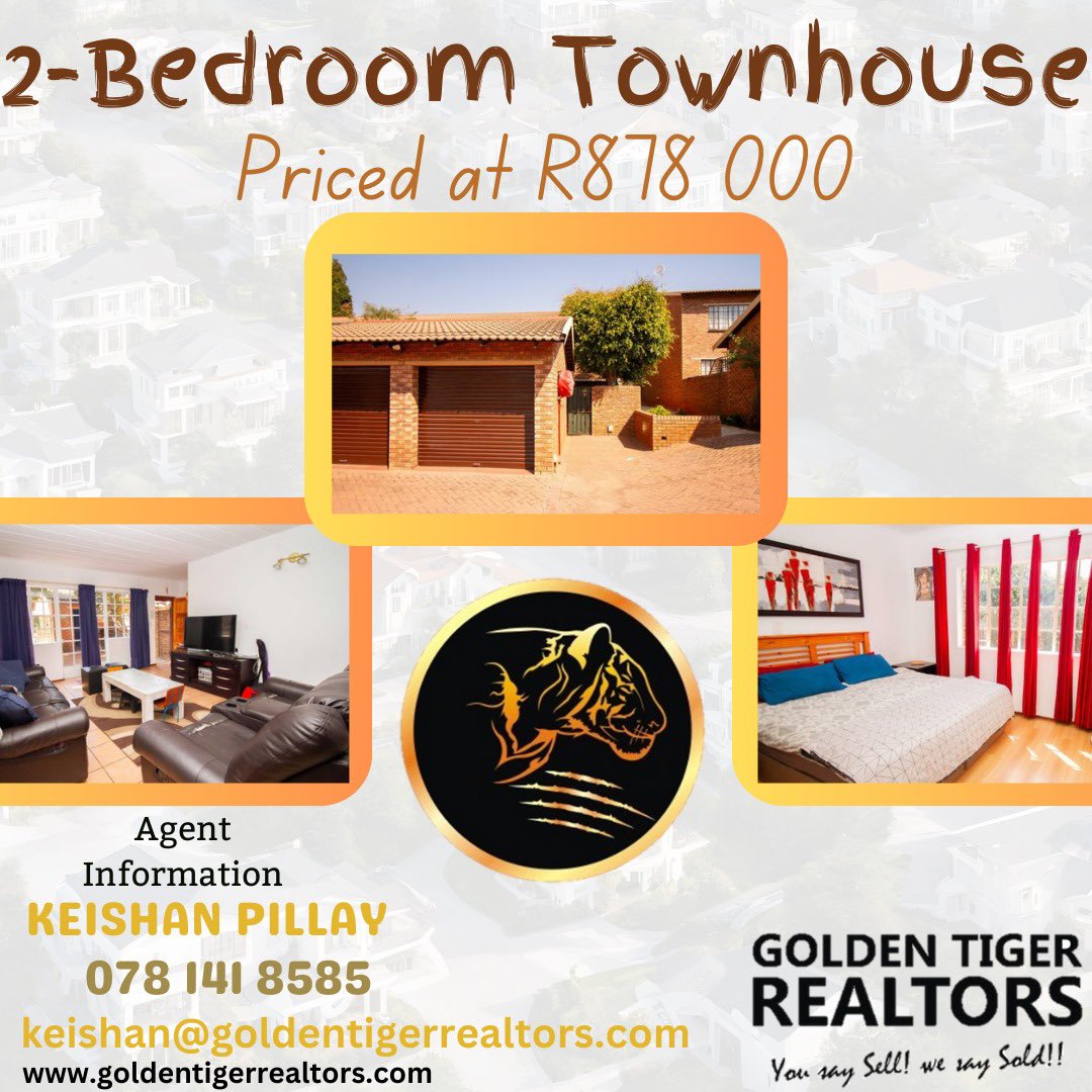 Keishi_P_'s tweet photo. Affordable and modernised 2-bedroom townhouse located in a small and secure complex in the heart of Welties.
To book a viewing send me a WhatsApp me at 078 141 8585
#goldentiger #goldentigerrealtors #gtr #property #property24 #privateproperty #propertysa  #keishanpillay https://t.co/uMzqJkbTB9