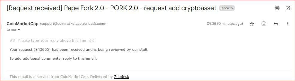 PepeForkTwoErc's tweet photo. We are from the Pepe Fork 2.0 Community request to
@CoinMarketCap

$PORK2.0 can be listed by CoinMarketCap

(Request Number #843605)

#Coinmarketcap #PEPEFORK20 https://t.co/HAPuOnt9Yu