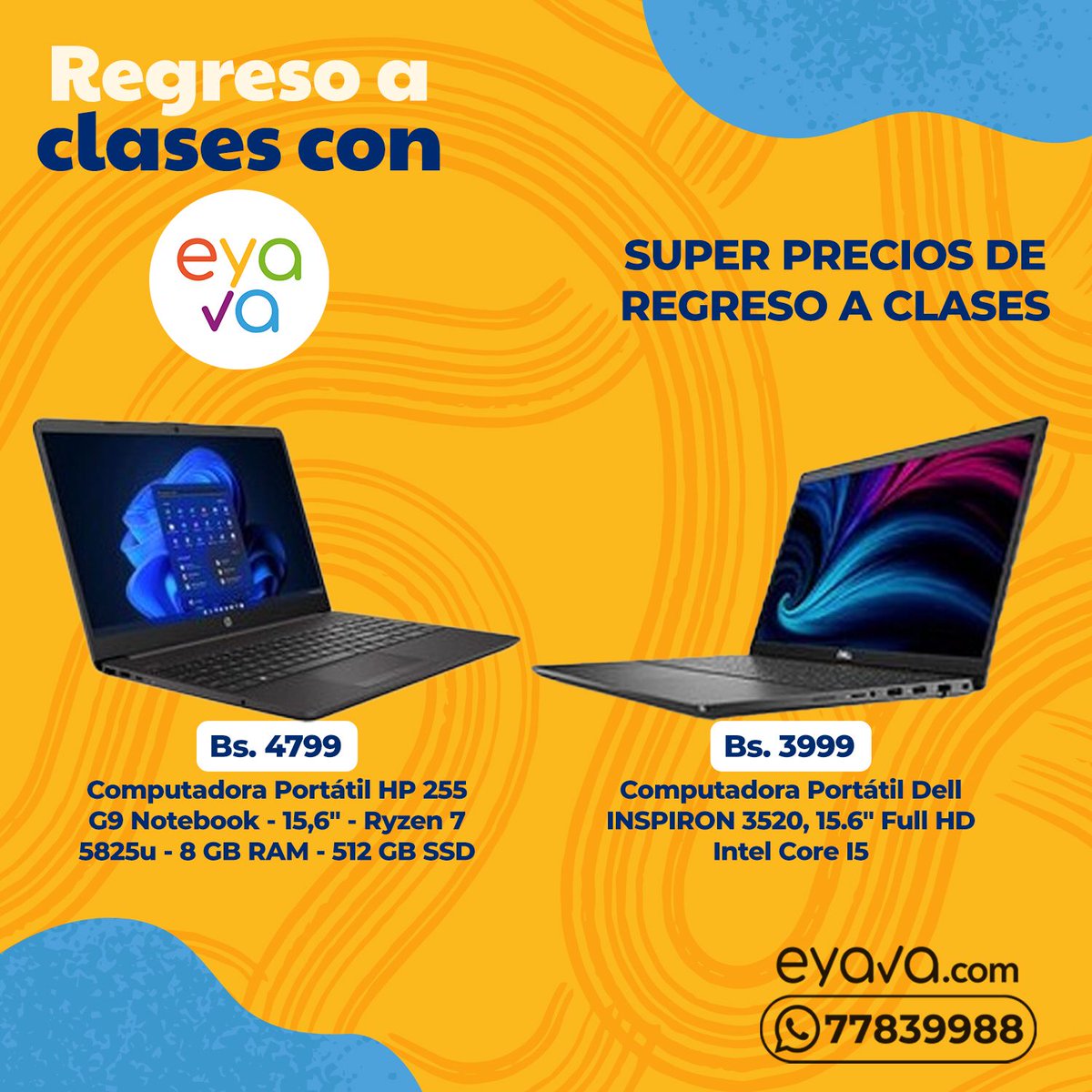 eyava_bo's tweet image. 📷 𝐂𝐎𝐌𝐏𝐔𝐓𝐀𝐃𝐎𝐑𝐀𝐒 𝐏𝐎𝐑𝐓𝐀́𝐓𝐈𝐋𝐄𝐒 𝐏𝐀𝐑𝐀 𝐓𝐔 𝐑𝐄𝐆𝐑𝐄𝐒𝐎 𝐀 𝐂𝐋𝐀𝐒𝐄𝐒 📷

📷Aquí  más opciones: bit.ly/Laptops_Eyava
O escríbenos al WhatsApp bit.ly/contactoeyava

#regresoaclases #laptop #computadoraportatil #HP #Dell #online