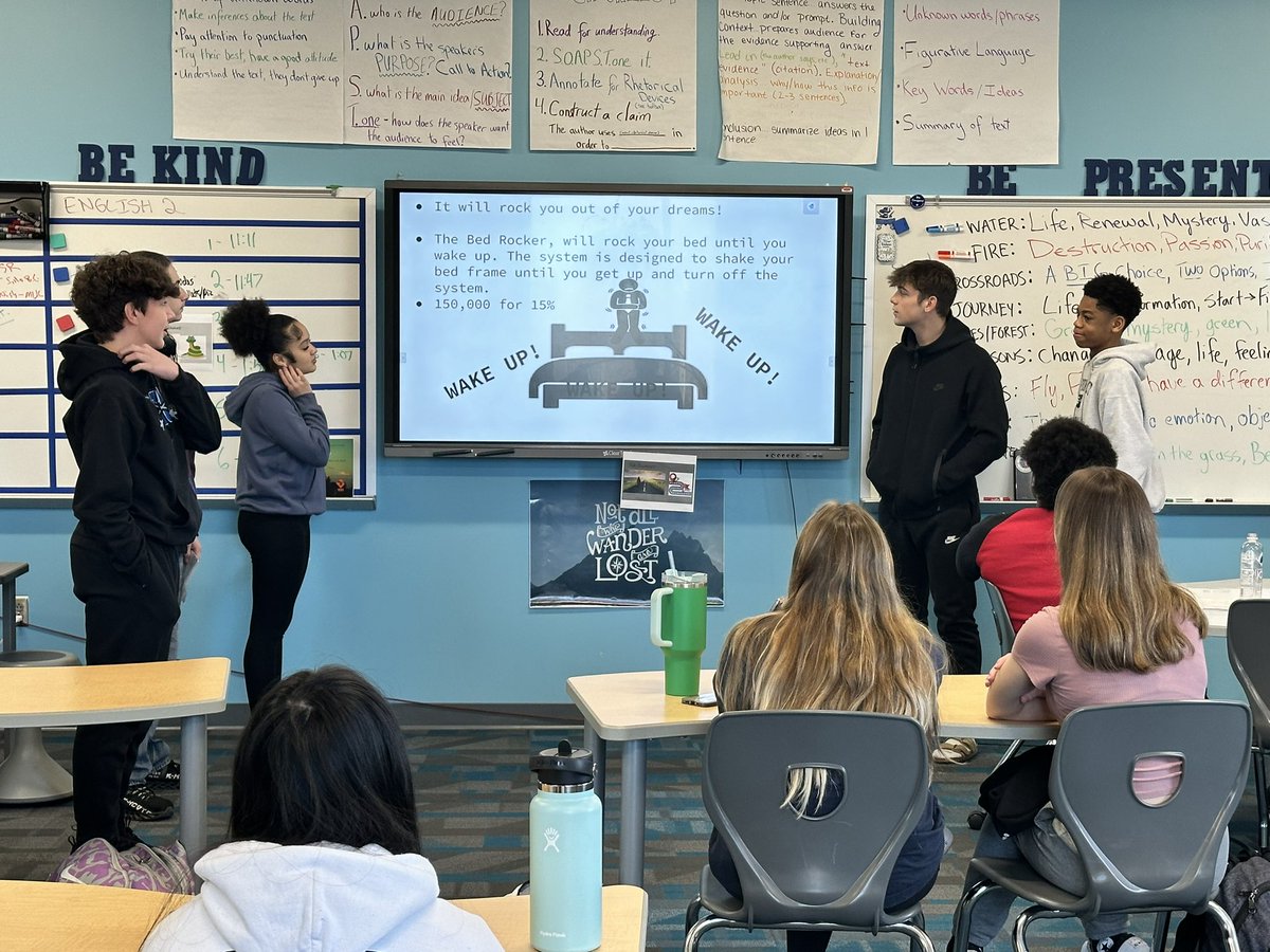 Great conversations during Shark Tank presentations in English I today.  #gocavsgo #proudtocallourhomecc