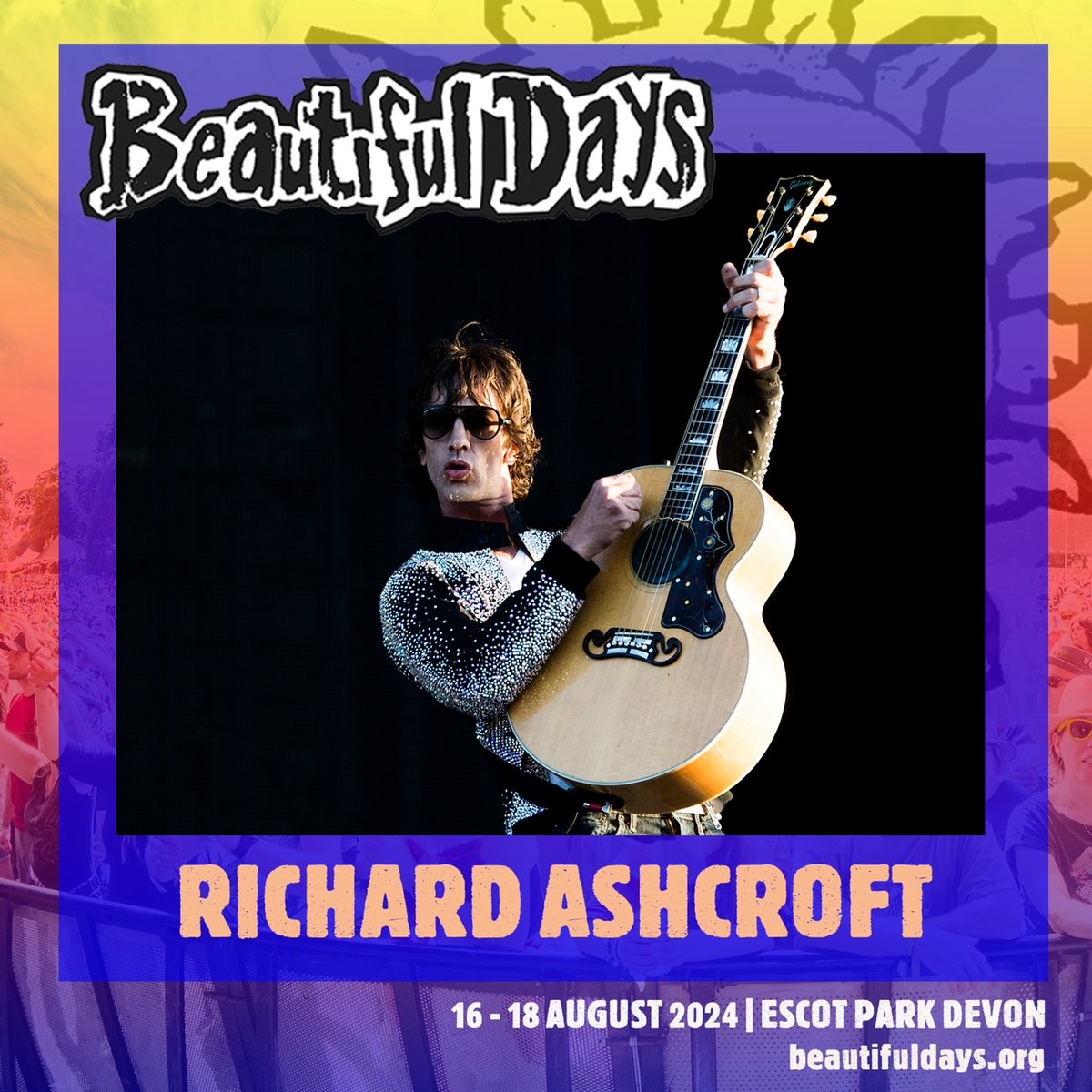 Richard will be playing at @BDsfestival in August. Over 50% of the tickets have already sold, so don't miss out. Get yours here: beautifuldays.org/tickets