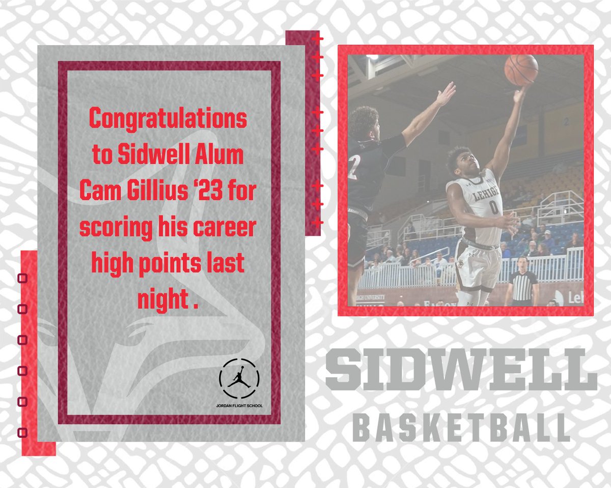 SidwellMBB's tweet photo. Big shout out to Sidwell alum Cam Gillus ’23 for scoring his career-high points last night against Navy.  Keep it going! 🏀🔥 

#SidwellBasketball

His final stats:
12 Pts
4 Ast
2 Reb
0 TO https://t.co/Wq4xDOpsDg