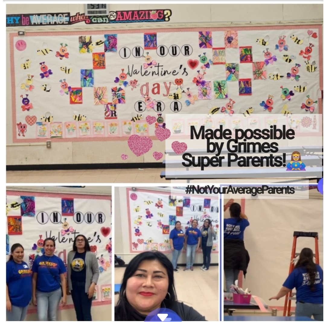 🥰Shout out to our #SuperParents! This month our 1st graders and parents created a stunning Valentine's Day bulletin board with handmade art. Kuddos to those who pitch in! You're the real MVPs! 👏 #NotYourAverageParent #WeAreRAMS