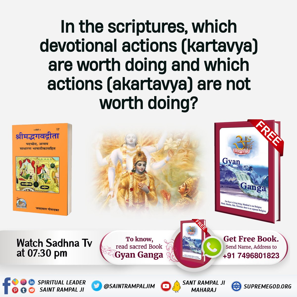 MaheshS123's tweet photo. #godmorningfriday
#GodMorning 
Right now, only Saint Rampal Ji Maharaj is enlightened with complete spiritual knowledge and real way of worship. Only He is authorized to provide Moksh Mantras which is the only medicinal cure that can end birth and death of a living soul. https://t.co/elGpkkyakO