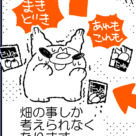 週末のお昼に適当農園をUP出来るように頑張っています。 