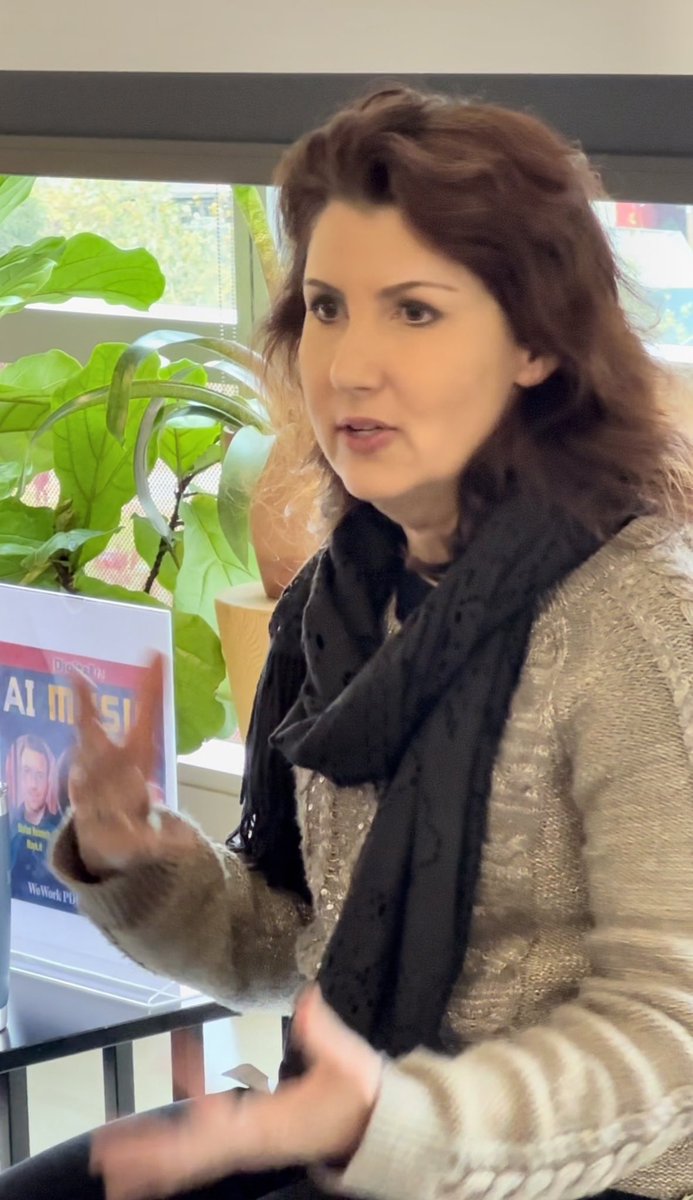 DigitalLA's tweet photo. Karen Allen, CEO of @InfiniteAlbumIO, which uses AI music to let gamers and streamers create real-time activity-dependent copyright-free background music vibes for their livestream via the PC-based Overwolf game mod platform. 

Creators can pick mood for their vibes. https://t.co/OybyGvbXsu