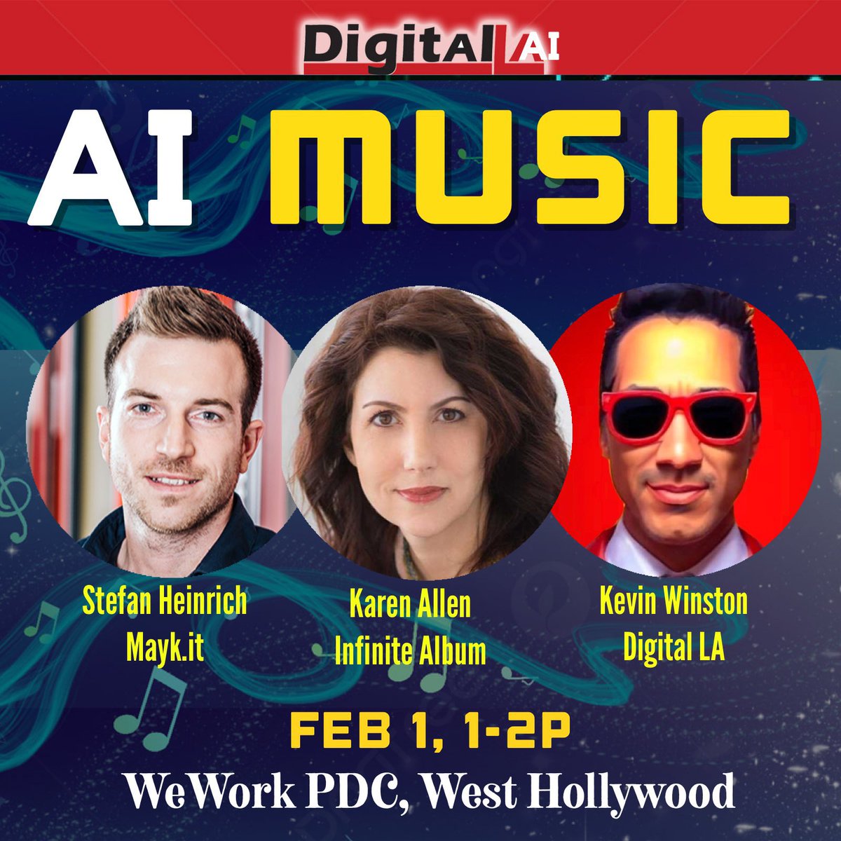 DigitalLA's tweet photo. Karen Allen, CEO of @InfiniteAlbumIO, which uses AI music to let gamers and streamers create real-time activity-dependent copyright-free background music vibes for their livestream via the PC-based Overwolf game mod platform. 

Creators can pick mood for their vibes. https://t.co/OybyGvbXsu