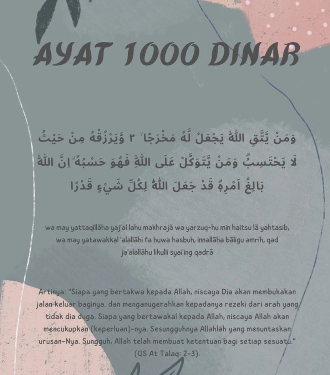 DiaraFathiya's tweet photo. Ayat 1000 dinar✨ https://t.co/rdJJw7xEUM