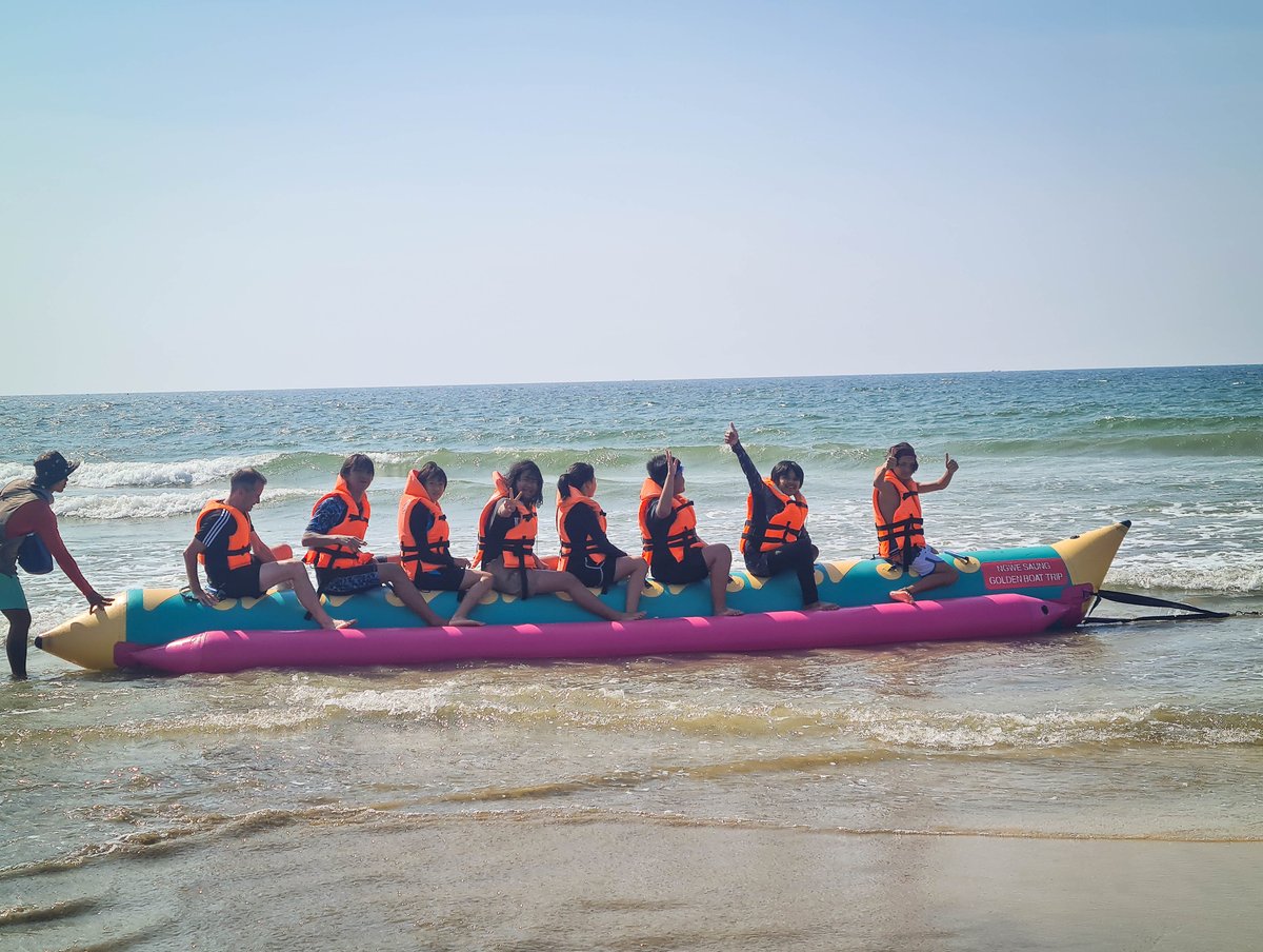 NISYangon's tweet photo. Year 8 & 9 students embarked on a coastal adventure to Ngwesaung! From beach sports to teambuilding, and exploring an elephant sanctuary to witnessing Pathein umbrella crafting – it was an enriching journey.
#NetworkInternationalSchool #NetworkSecondary #NetworkCampWeek https://t.co/9hOh6D1wPZ