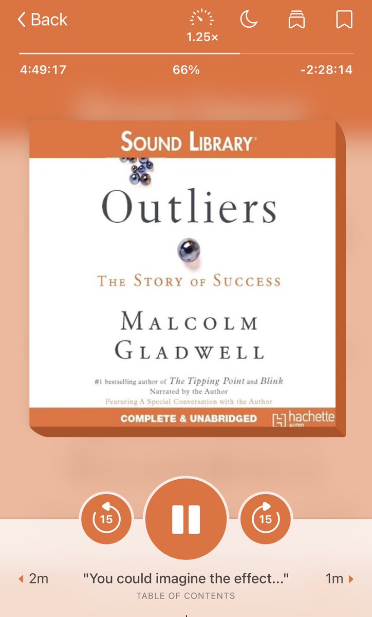 Relistening to Gladwell. If you haven’t read/listened to these books, you might REALLY enjoy them. 
Interesting analysis of social epidemics and cultures. 
#TheTippingPoint #Outliers #Gladwell #SocialEpidemic