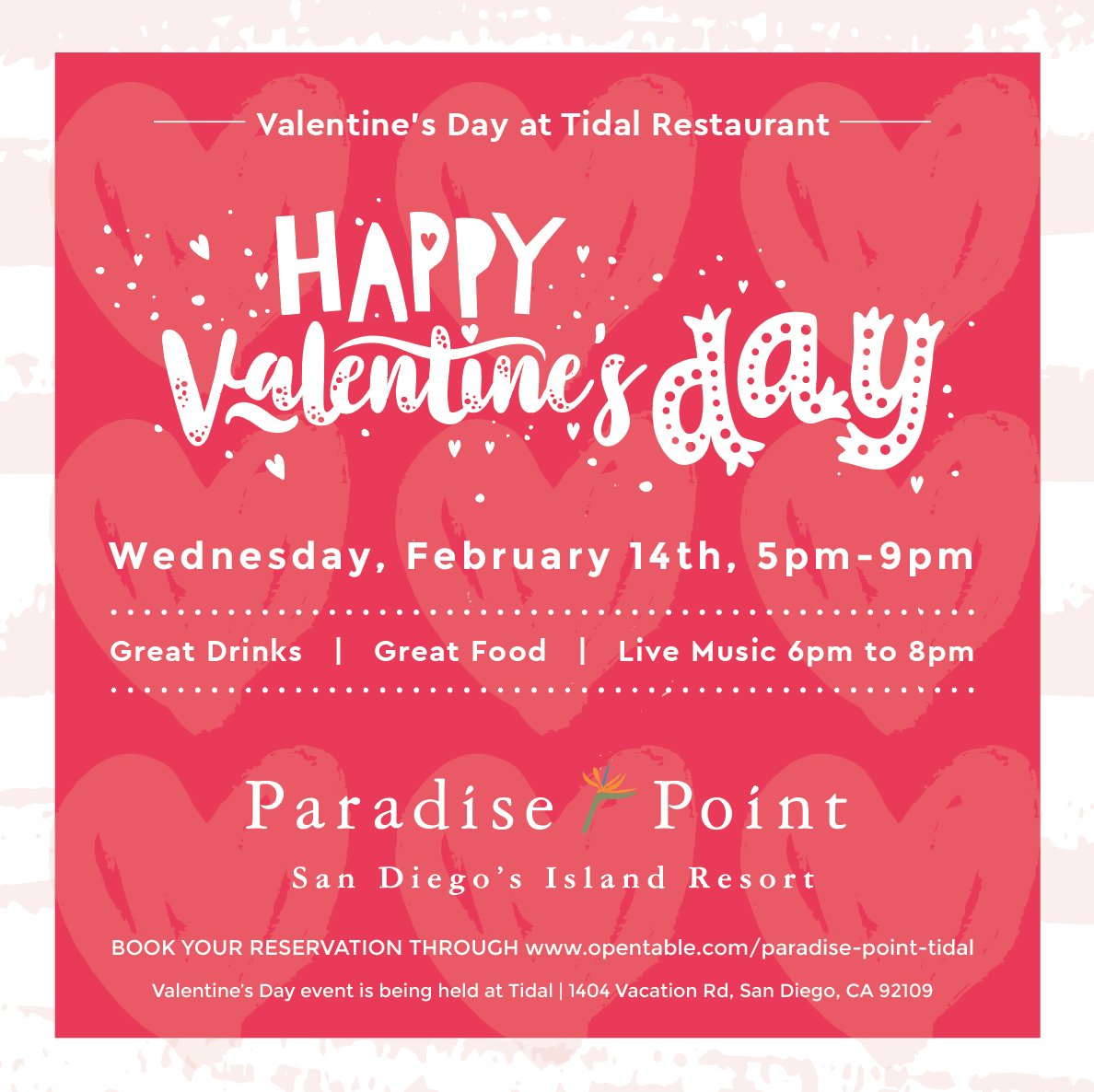 A four-course symphony of flavors served with a side of breathtaking scenery and live music. 

View Menu: bit.ly/3Sm4OjC

Reservations are recommended. For reservations, please visit OpenTable or visit: bit.ly/49g5v4I

#sdfoodies #dineoutsd #paradisepointsd