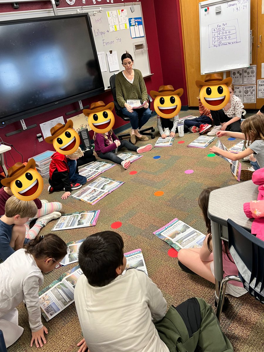 We love to see these happy <a href="/CESCowboys/">Colleyville Elementary School</a>  engaging together with <a href="/studiesweekly/">Studies Weekly</a> text in hand!