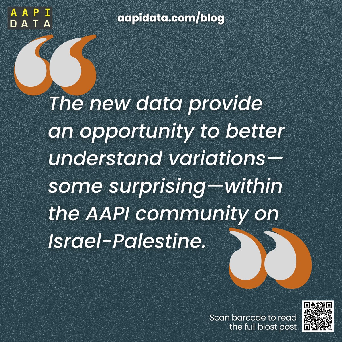 New data from AAPIData/AP-NORC survey sheds light on AAPI's views on U.S. involvement in Israel-Palestine. Our latest blog post explores nuances that challenge the mainstream narrative.

🔗Find out more about what these findings mean for policy &amp; dialogue: aapidata.com/blog