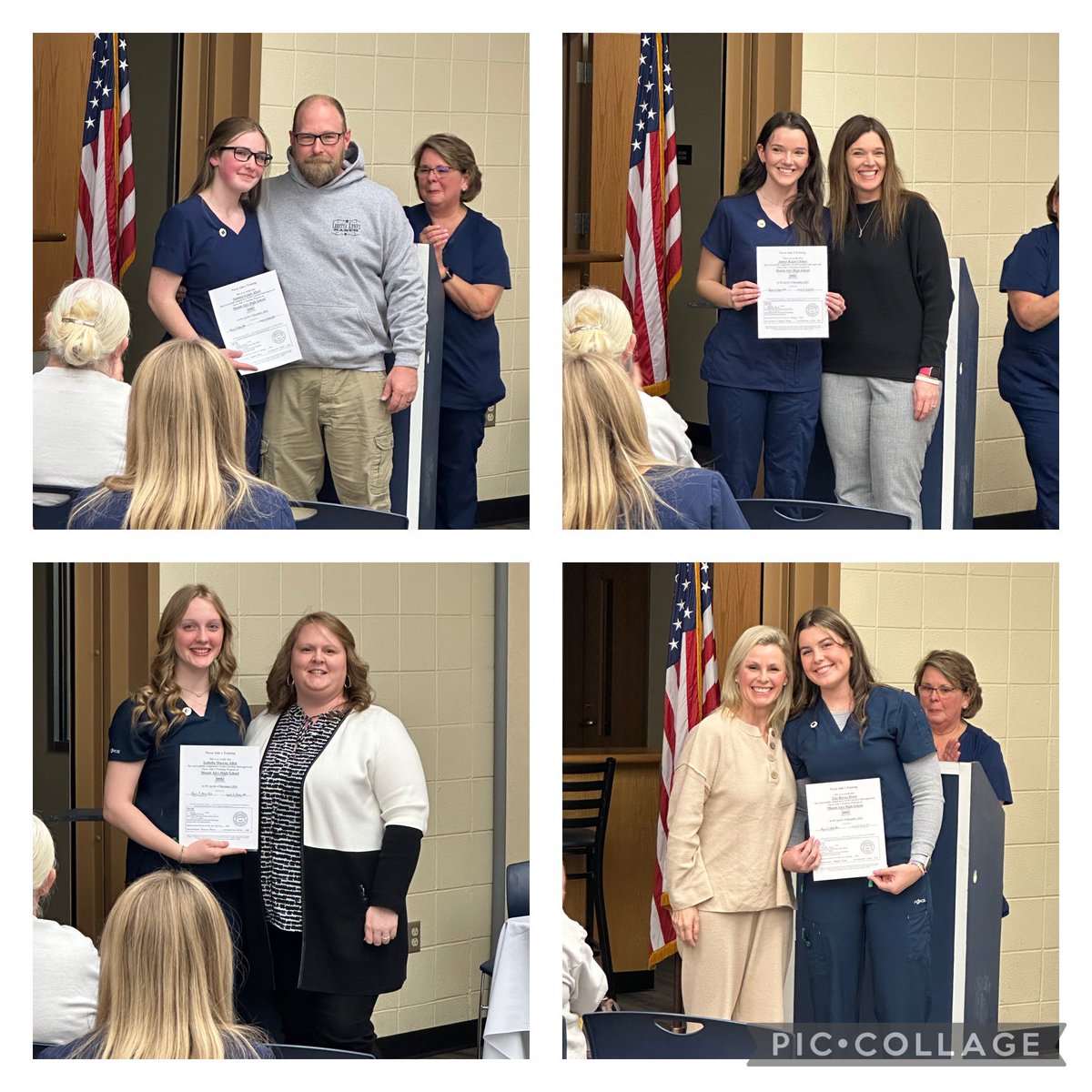 MACS_CTE's tweet photo. Congratulations to the Fall CNAs who were pinned tonight! We are proud of their drive and focus to achieve greatness! We are in great hands with these healthcare professionals.  #CTEmonth #Nursing #workforce @CTEforNC @MACSchools https://t.co/dZPYIZuhub