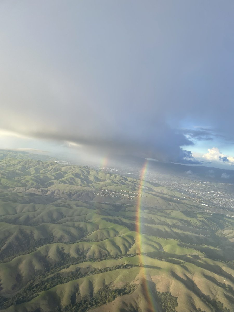 Caught a rainbow while in flight 🥹😍✨