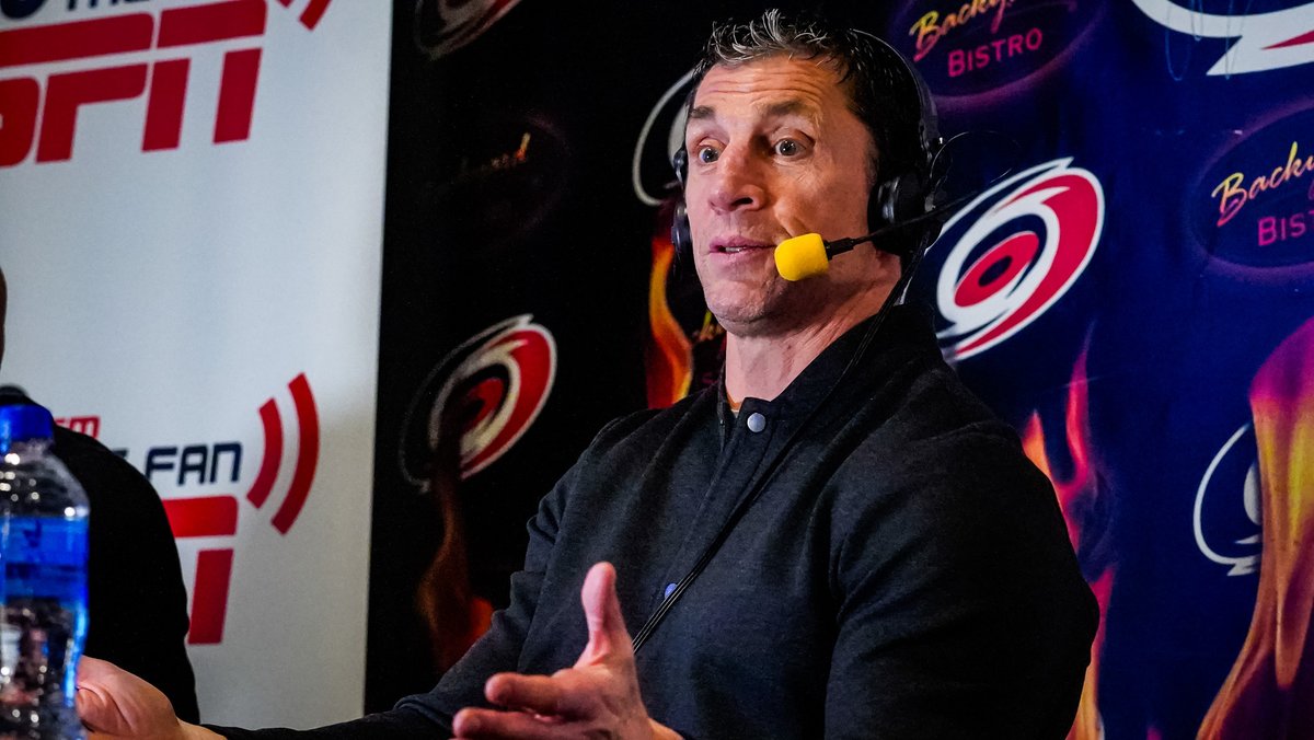 Canes's tweet photo. Another fun #Canes Corner in the books!

A big thanks to Rod for hanging with the Caniacs tonight at Backyard Bistro 👏 https://t.co/wmU5LRAQD9