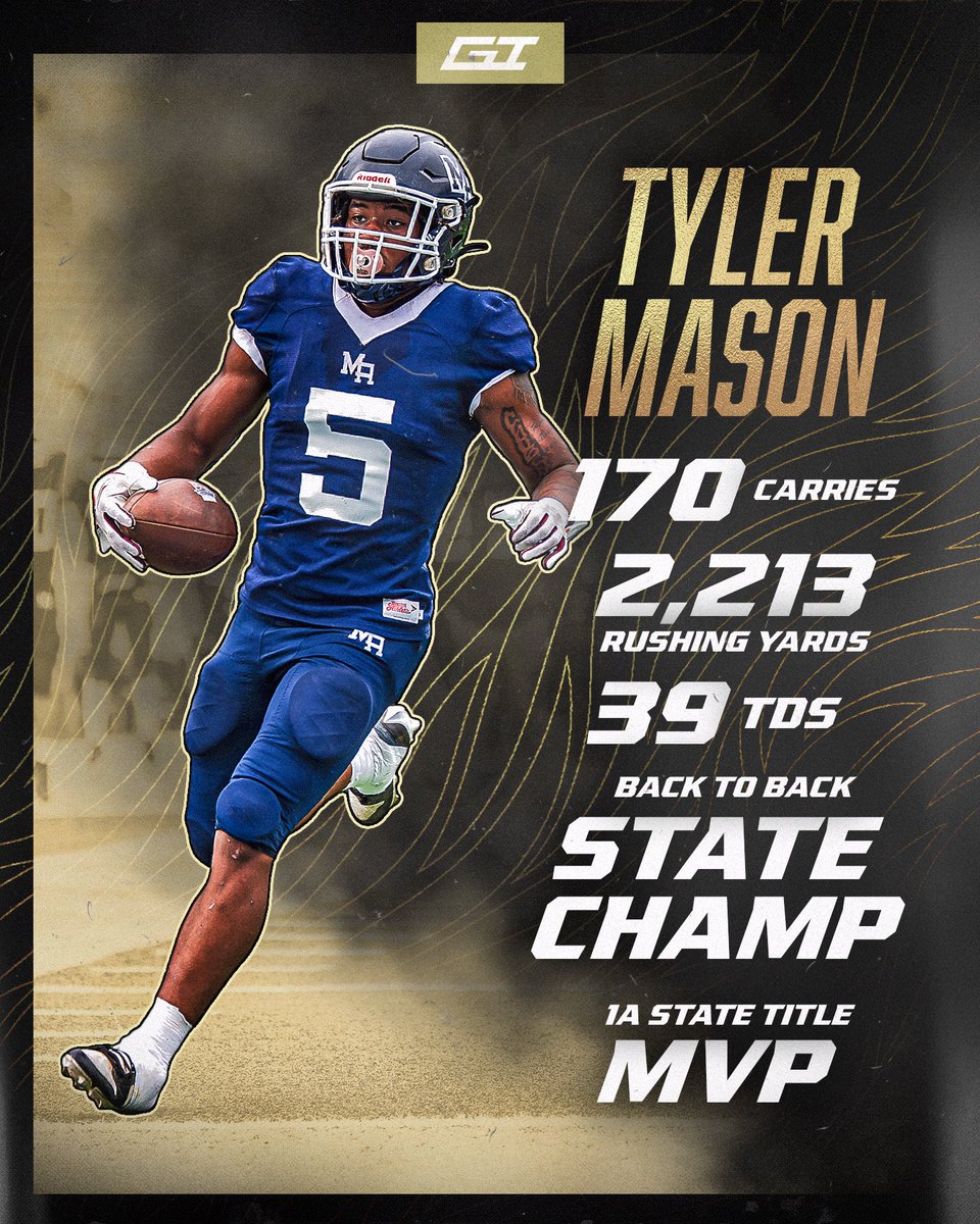 GameofInchesHSS's tweet photo. 🏆Back 2 Back 1A State Champion @ForeverTyler4 is our 2023 Offensive Player of the Year with 39 TDs &amp; 2,213 yards on 170 carries with the @GraniteBears👀🔥 https://t.co/BfOzTCuGdL