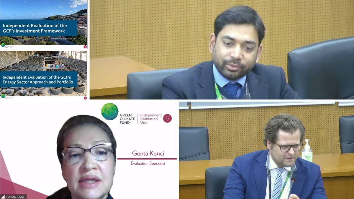On 24&amp;25 Jan IEU organized 2 webinars for the GCF Board &amp; Civil Society and Private Sector Observers and Accredited Entities on the Independent Evaluation of @GCF’s Energy Sector Portfolio and Approach and the Independent Evaluation of the GCF’s Investment Framework
#evaluation