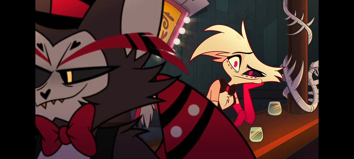 Oh Fuck!!! These looks!! They are in love, bitchs!💞😍🤧
#HazbinHotelSpoilers #huskerdust #AngelDust #Husk