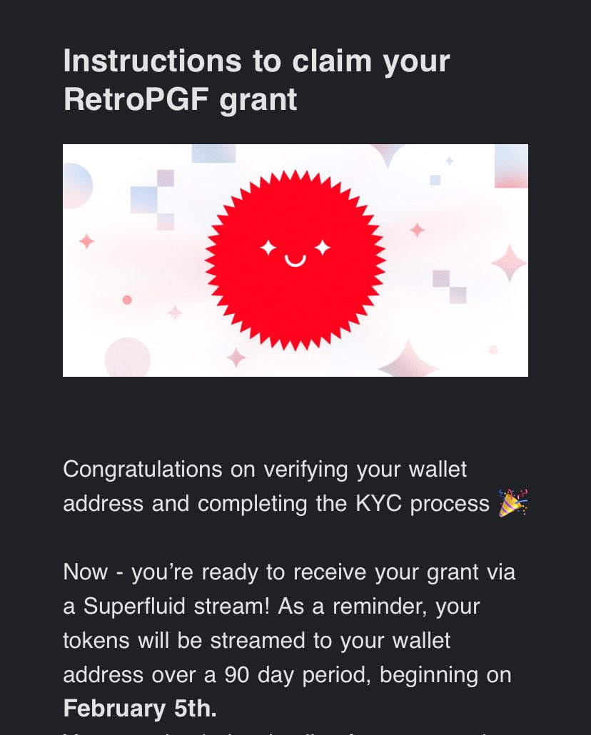 shin_hod's tweet image. @Optimism ใช้ @Superfluid_HQ ในการแจกจ่าย OP ของ #Rpgf3 โดย Vesting 90 Days

ผมว่า Superfluid น่าไปเล่นนะ ถึงขนาดที่ Optimism เชื่อมั่นในการนำ OP 30M ไปกองไว้แล้วไหว้วานให้แจกจ่ายต่อ 👀