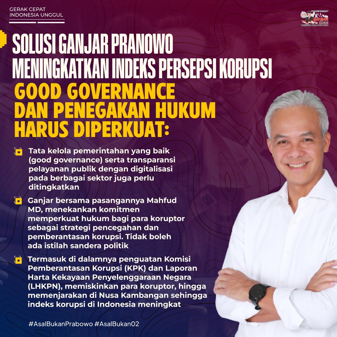 ArrumFebrin's tweet photo. Solusi Ganjar Pranowo meningkatkan indeks persepsi  korupsi

Fahri Mpud Kades Ria Ricis Almas Kemal RSPAD Luna Maya Setelah UGM BREAKING NEWS Agak Laen Mundur Melki Abu Bakar Baasyir Nganjuk Mengundurkan https://t.co/mUs9h9TCcZ