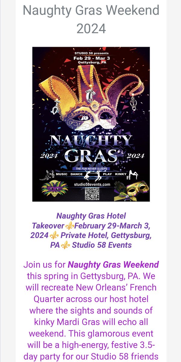 kinbakustudio's tweet photo. We will be attending Naughty Gras 2/29-3/3 in Gettysburg, PA with @TheDungeonStore
#studio58 https://t.co/sbHlZwIx9o