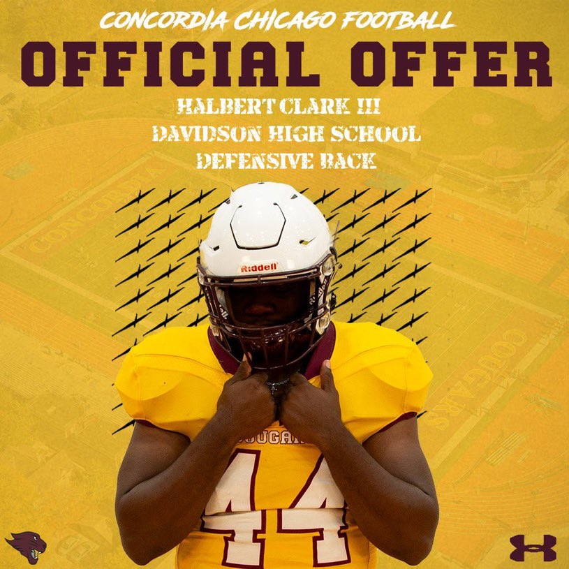 Blessed to receive my 9th offer from Concordia University Chicago 💛!! #AGTG <a href="/CoachSeveCUC/">Seve Loubriel</a> <a href="/CUCFBFamily/">CUC Football</a> <a href="/TheDWarriors/">Davidson Warrior Football 🏈</a> <a href="/16RJC/">Rick Cauley</a>
