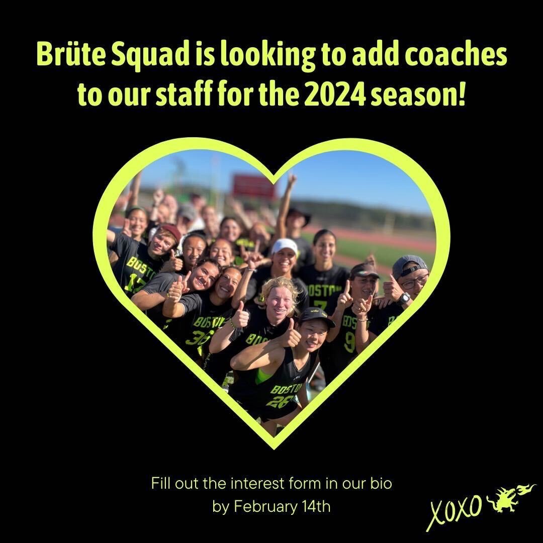 Brüte is looking for coaches for the 2024 season! Fill out the application here: docs.google.com/forms/d/e/1FAI…