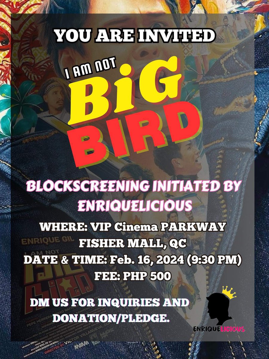ENRIQUE_LICIOUS's tweet photo. Confirmed na po ang BS date namin. You may reserve your slots now.

Feb. 16, 9:30 PM - VIP Cinema Parkway

For donations/pledges &amp; reservations, you may send us a DM.

Quen would love to see you there! ❤️ https://t.co/kKGz4x0CKg