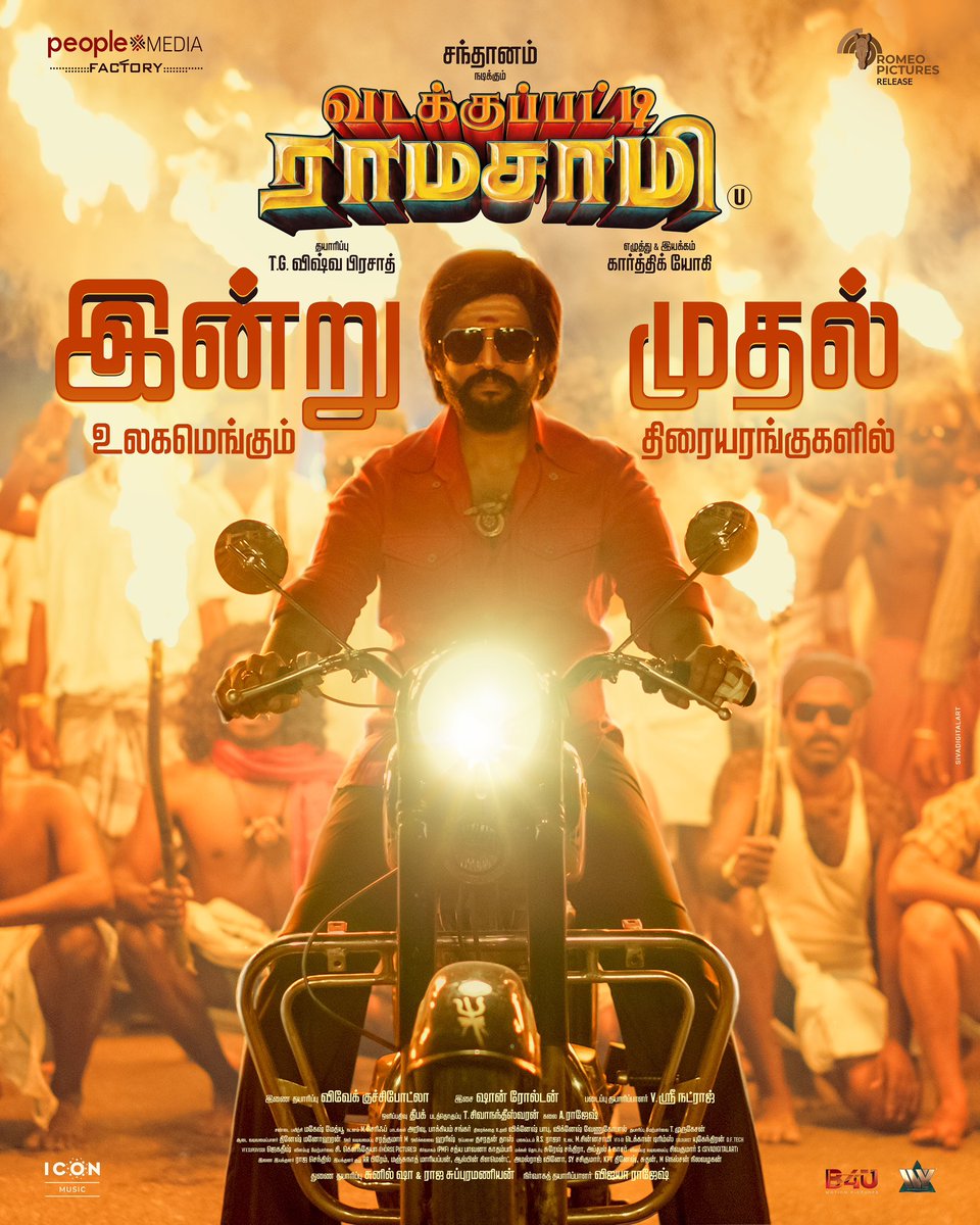 karthikyogidir's tweet photo. #VadakkupattiRamasamy is all yours from Today!!!!

Thanks to the entire cast,crew,friends & my family for supporting me in this journey❤️

Thanks to @iamsanthanam na for all this  for making this happen🙏🏻

Hearty thanks to @peoplemediafcy & @vishwaprasadtg garu , @nuttypillai  for trusting the script🙏🏻

Spl thanks to #Romeopictures  @mynameisraahul brother👍🏻