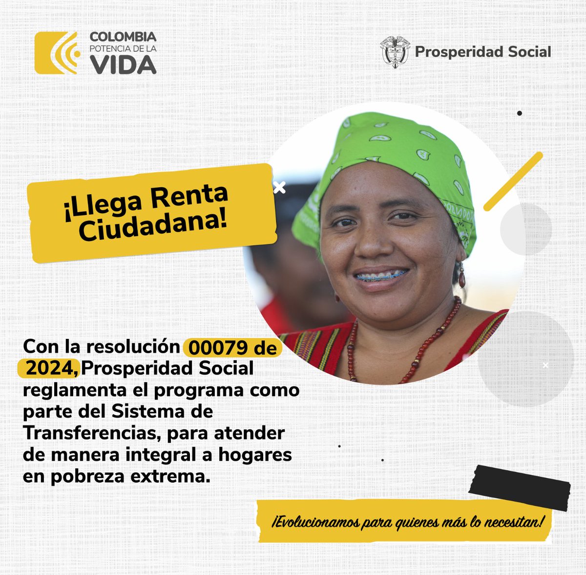 ProsperidadCol's tweet photo. 🗒️#ABC | Le explicamos a la ciudadanía los componentes de la resolución que reglamenta #RentaCiudadana, programa que tiene como ejes: 
✅Hogar. 
✅Ciclo de vida de sus integrantes.
✅Enfoque de género, discapacidad y diferencial étnico.

Consúltela aquí: https://t.co/4sVjgnFOFR https://t.co/nQbY3NCw1W