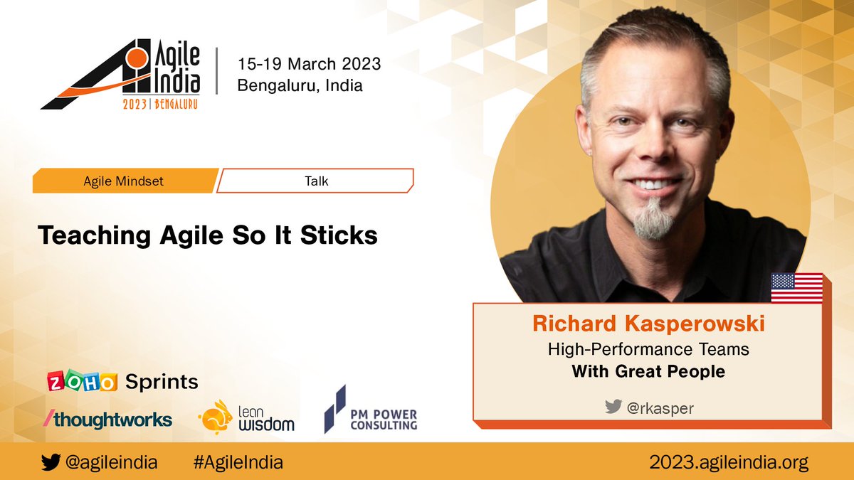 [VIDEO] 'Teaching Agile So It Sticks' by @rkasper at #AgileIndia 2023.
youtube.com/watch?v=m37WXm…

#NewSkills #OrganizationalChange #CorporateTrainer #AgileMindset
