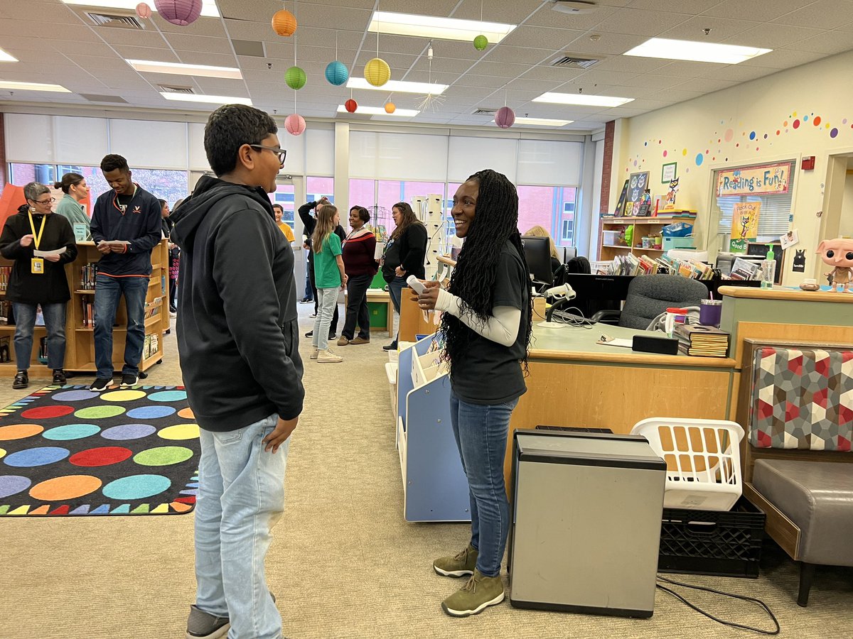 ryantstein's tweet photo. Kicking off our faculty meeting with PRIMETIME RVA finalist competing in 'Work the Room'! Students rocked first impressions in 10 mins, scored on charisma, eye contact, handshake, tone, and confidence. Passion with purpose! #PRIMETIMERVA #WorkTheRoom #Education https://t.co/TTZR5nfDHK