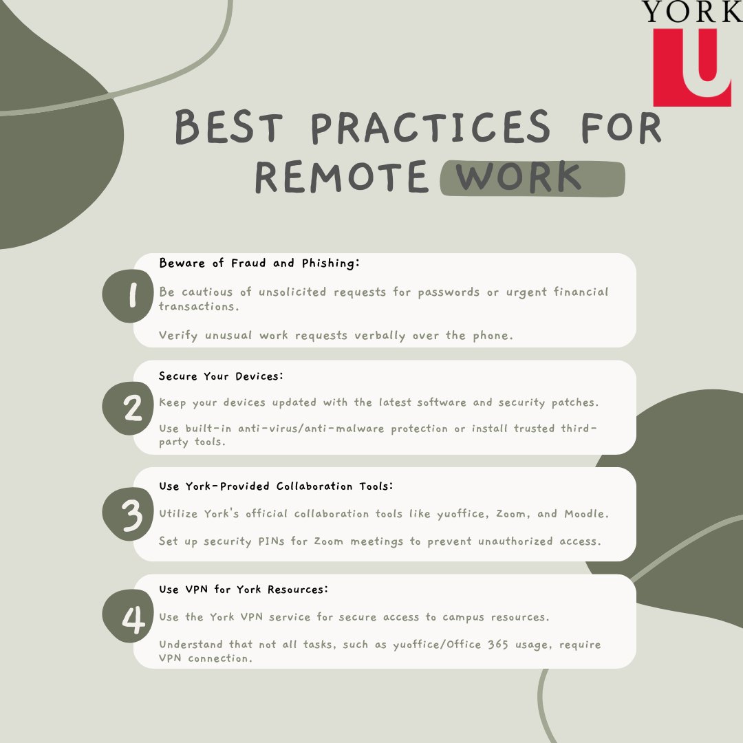 YorkU_Infosec's tweet image. #remotework #security #becybersmart