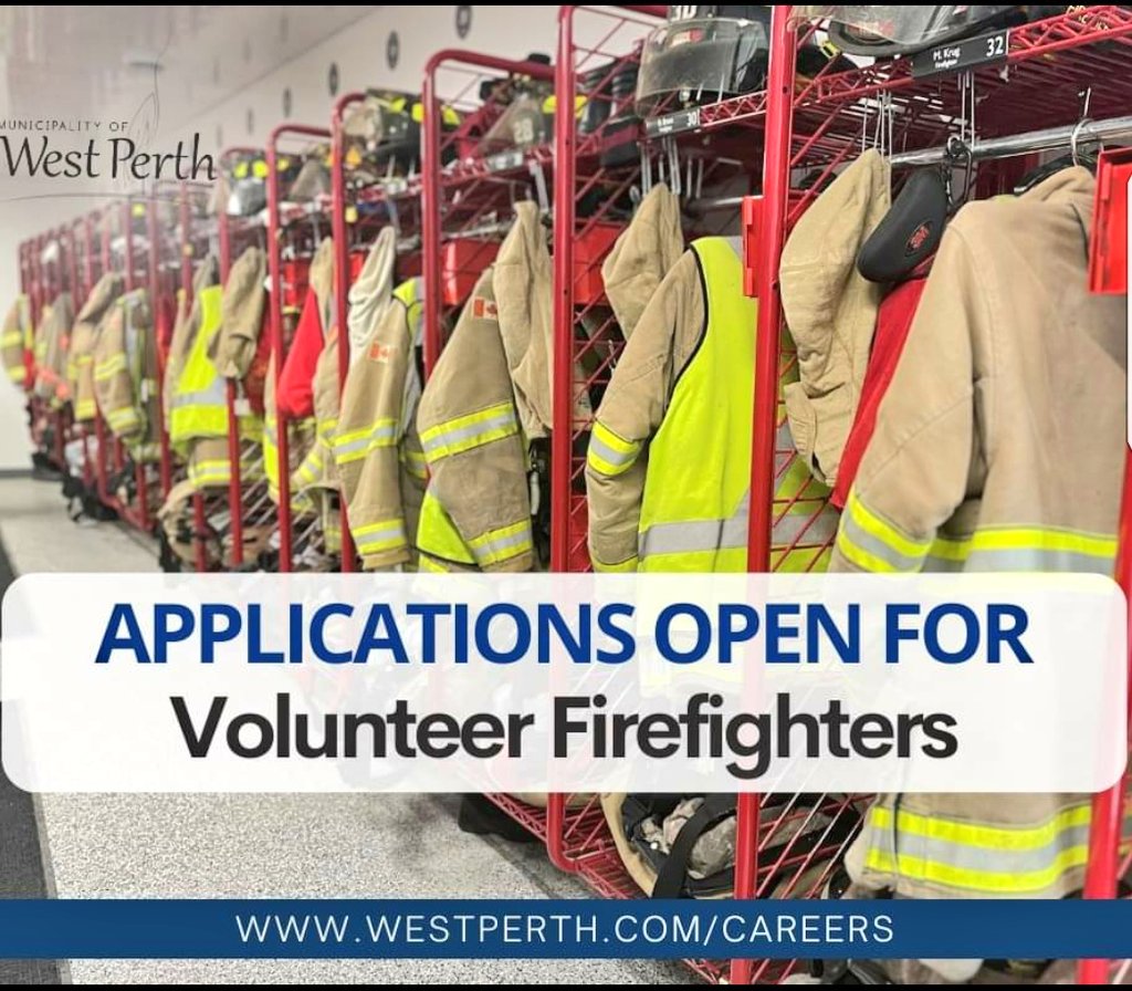 We are hiring!

Interested in becoming a member of our fantastic team?

You are encouraged to 
attend our #Recruitment #OpenHouse on Feb 13th, 2024...7pm to 8:00pm
West Perth Fire Station, 170 Wellington Street Mitchell.

westperth.com/en/municipal-o…
