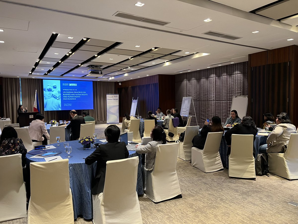 Yuko_Tomita1's tweet photo. W support from ๐จ๐ฆ, excited to be w @DMWPHL Policy Cluster, under #Mainstream project, to discuss how govt can better fulfill their role in upholding human rights in business operations in the context of labour #migration
#MBHR #UNGP #BizHumanRights #HRDD #SDGs #Protect #GCM https://t.co/KWJkiJwfKE