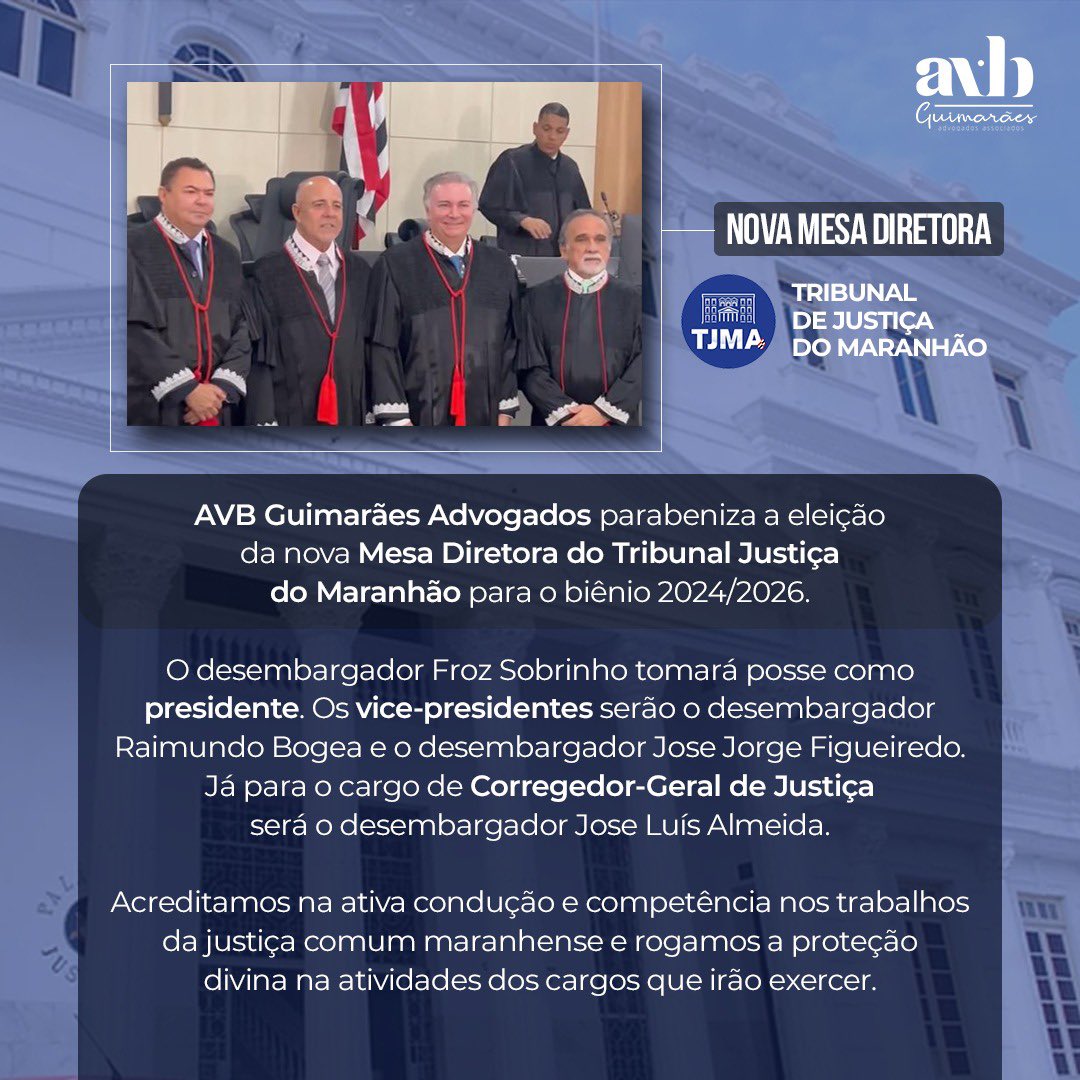 Art_Guima's tweet photo. Registro nossas homenagens e votos de um brilhante trabalho à frente do @tjmaoficial https://t.co/H3WA4zjYin