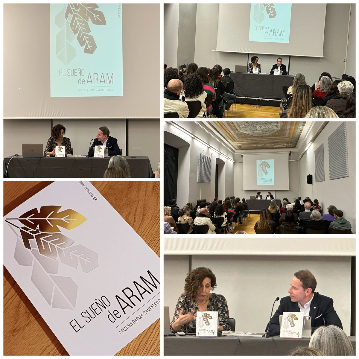 codemagijon's tweet photo. Profesorado del #CODEMA participó esta tarde en el Centro de Cultura Antiguo Instituto en la presentación del segundo libro de la también profesora del centro, Cristina García-Sampedro Clérigo, "El sueño de Aram". https://t.co/7UCXmZpDgc