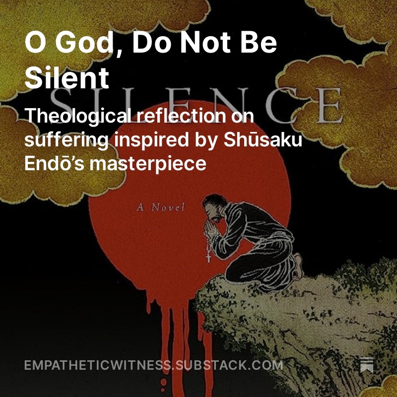 charleskiser's tweet photo. I wrote a theological reflection on suffering and God’s silence inspired by the Endō’s classic novel Silence.

https://t.co/Pgq7CMBnyD https://t.co/ThK663vtGA