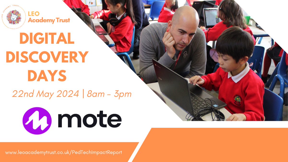LEO Academy Trust (@leoacademies) on Twitter photo đź’¬ PedTech In Practice - Digital Discovery Days
Spend an immersive day at <a href="/LEOacademies/">LEO Academy Trust</a> & make the switch from EdTech to PedTech.
With a spotlight on …
<a href="/LbQorg/">Learning by Questions</a> 7 February
<a href="/nowpressplay/">nowpressplay</a> 12 March
<a href="/texthelp/">Everway (Formerly Texthelp)</a> 24 April
<a href="/justmoteHQ/">Mote</a> 22 May
Book now👇
drive.google.com/file/d/1SMRkRx… 💬 PedTech In Practice - Digital Discovery Days
Spend an immersive day at <a href="/LEOacademies/">LEO Academy Trust</a> & make the switch from EdTech to PedTech.
With a spotlight on …
<a href="/LbQorg/">Learning by Questions</a> 7 February
<a href="/nowpressplay/">nowpressplay</a> 12 March
<a href="/texthelp/">Everway (Formerly Texthelp)</a> 24 April
<a href="/justmoteHQ/">Mote</a> 22 May
Book now👇
drive.google.com/file/d/1SMRkRx…