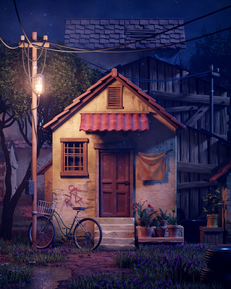 Created this little environment in blender, inspired from an AI image. Turning fake art into real art 😏
.
#3dmodeling #3Dartist #3drender #3Danimation #3d #art #3dartwork