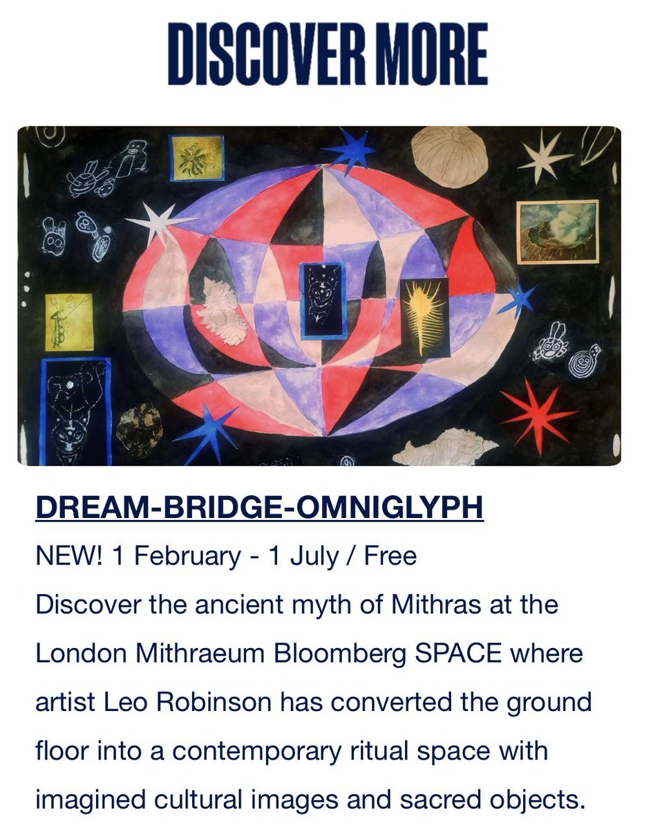 CarolineLawrenc's tweet photo. Great to see some of my archaeologist pals at the opening of #LondonMithraeum #BloombergSpace latest art exhibition by #LeoRobinson! Especially @hughbowden w/ latest edition of his  book on #MysteryCults 🥰 https://t.co/oNijP3afT4