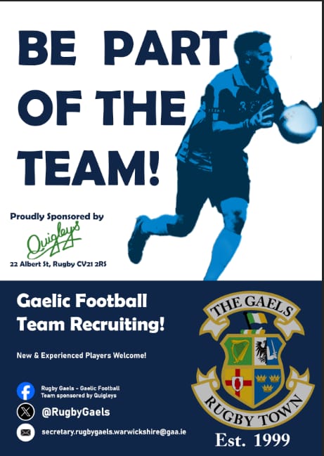 RugbyGaels's tweet photo. The season is fast approaching! It's underway on the 10/03 &amp; we're on the lookout for new players. No previous experience required, just anyone interested in learning a new sport or keeping fit.

Message for more info or contact below. Training begins on Sunday 11/03 https://t.co/HegYVwU1ik